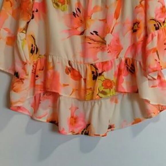 Pink Paparatzi Couture ruffle hem hi-lo sz S - Picture 2 of 7